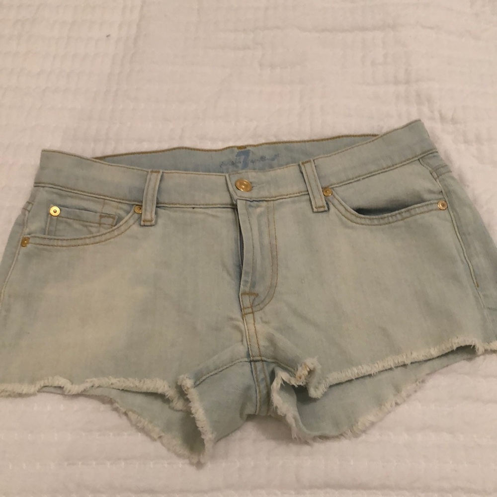7 for all mankind Low rise denim shorts